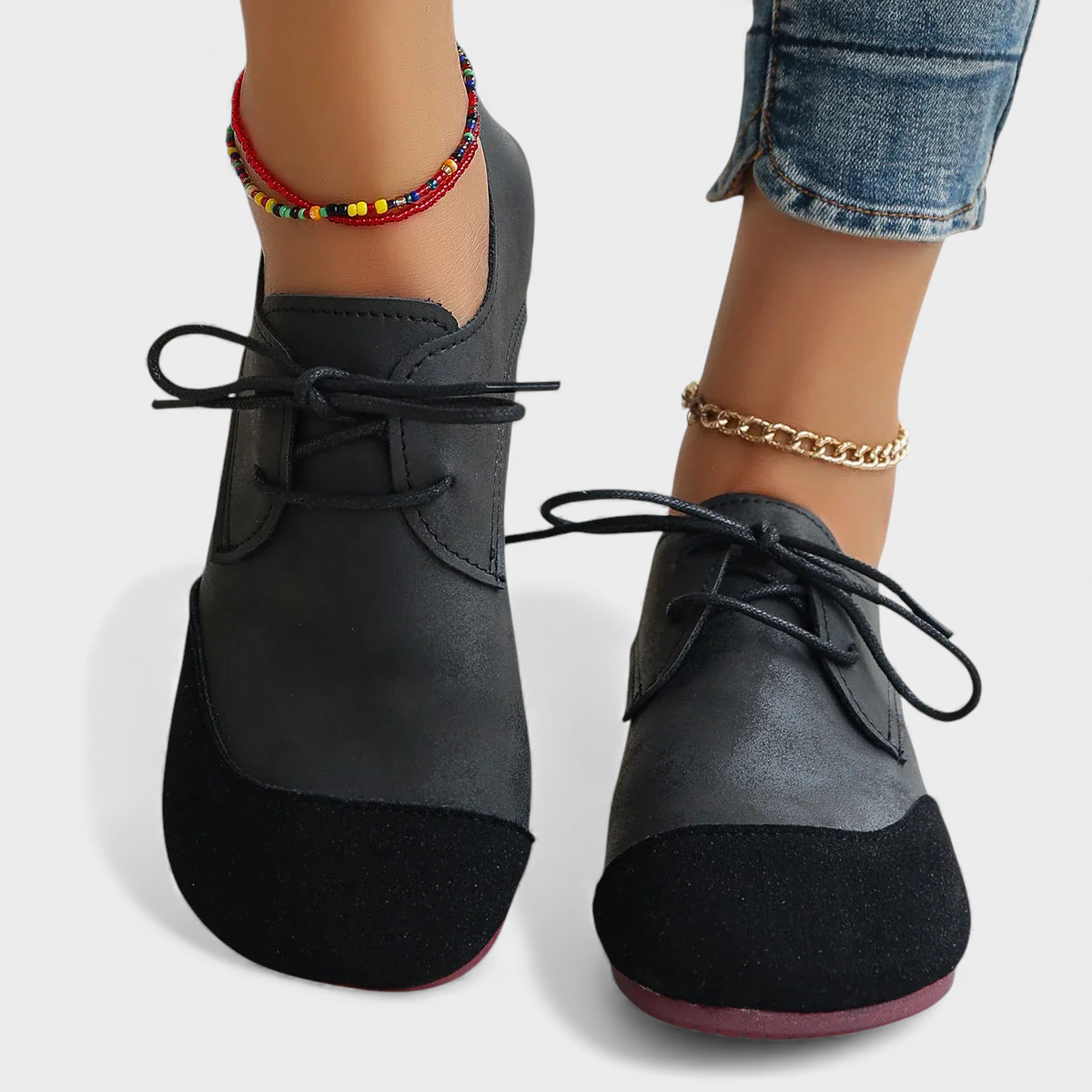Aria – Wildleder-Ballerinas für Damen mit Schnürung – Ansicht 6
