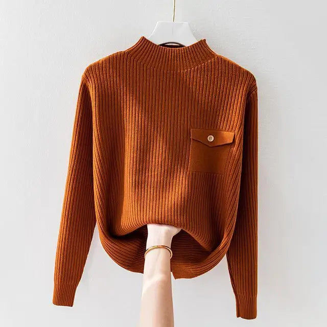 Eleganter Strickrollkragenpullover für Damen – Ansicht 5