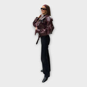 Lea – Lederjacke für Damen mit Gürtel – Ansicht 5