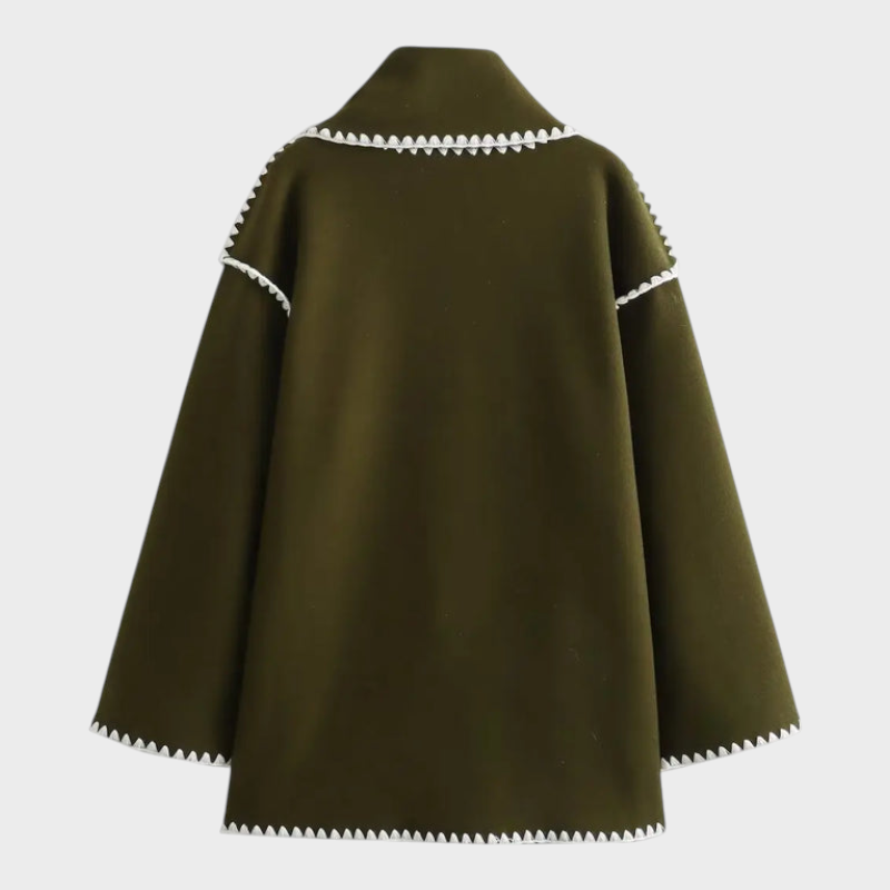 Fiora – Wollmantel für Damen mit Quastendetail – Ansicht 2