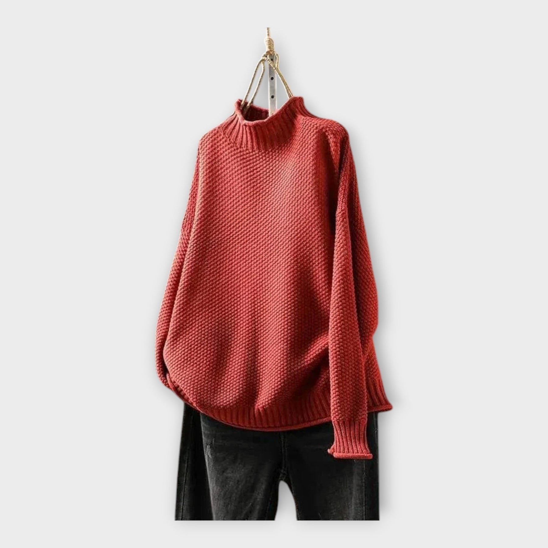 Strickpullover für Damen mit hohem Kragen – Ansicht 8