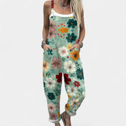 Luftiger Damen-Jumpsuit Dionysoula mit Blumenmuster – Ansicht 9