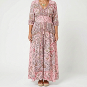 Shelia - Langes Sommerkleid Mit Floralem Muster