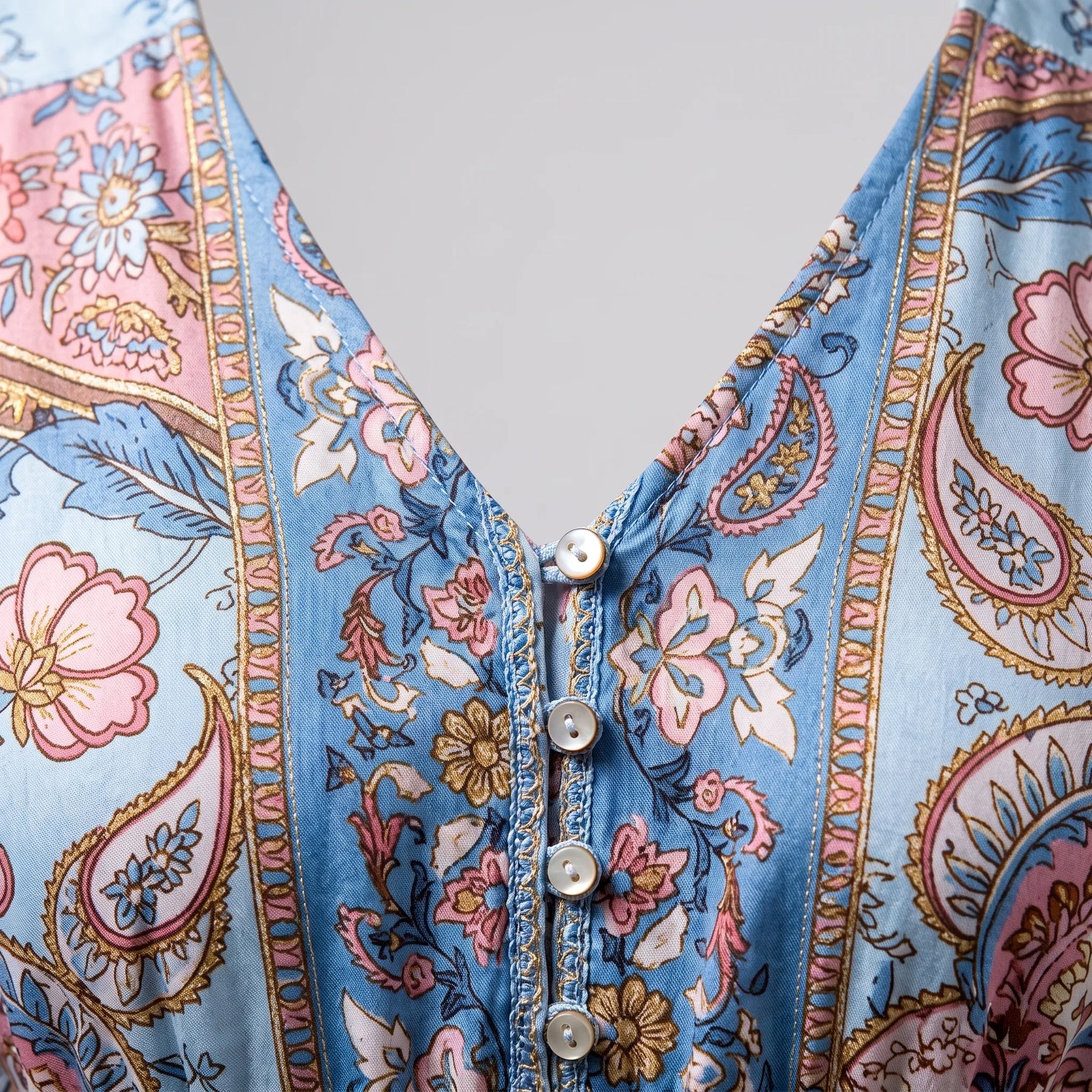 Shelia - Langes Sommerkleid Mit Floralem Muster