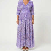 Shelia - Langes Sommerkleid Mit Floralem Muster