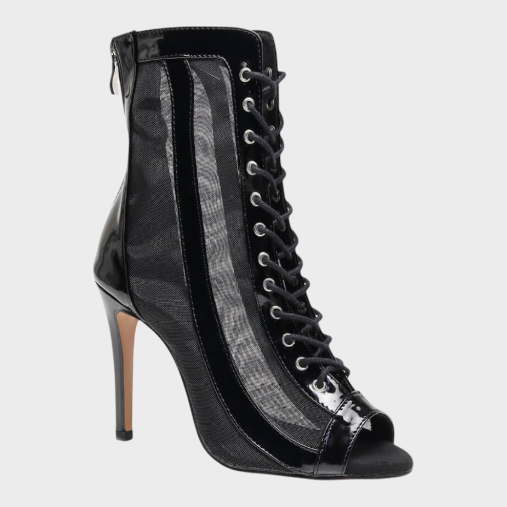 Agnes | Offene Schuhe mit Schnürsenkeln und Mesh