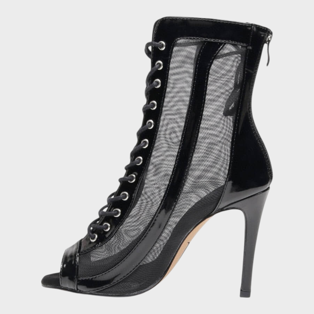 Agnes | Offene Schuhe mit Schnürsenkeln und Mesh