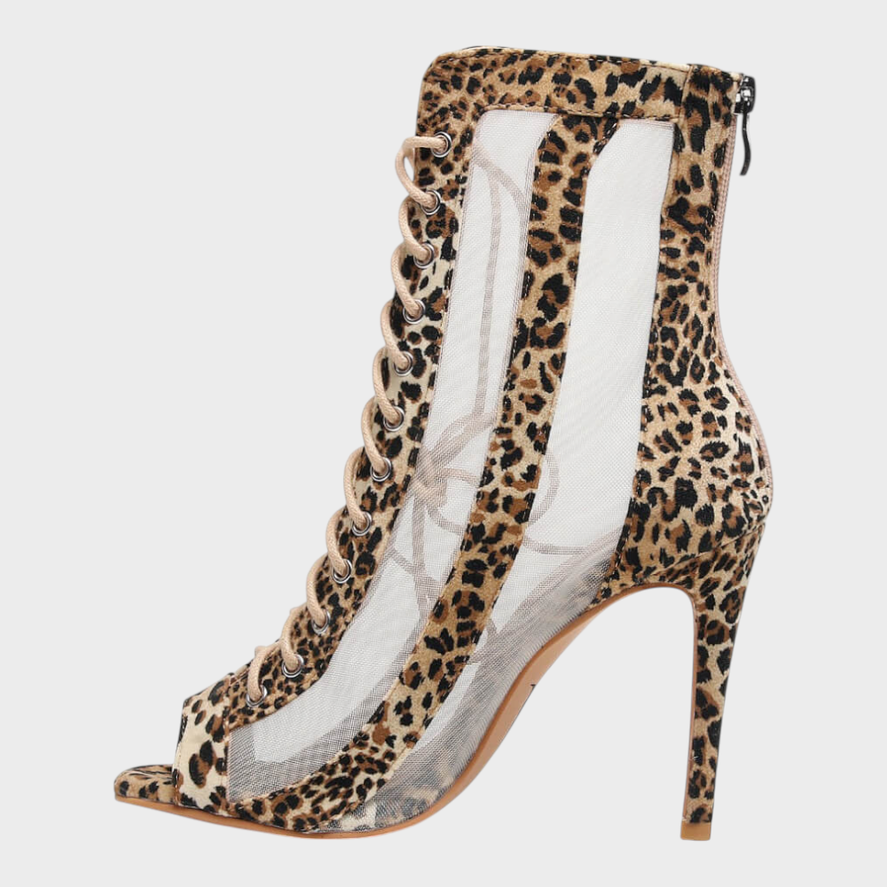 Agnes | Offene Schuhe mit Schnürsenkeln und Mesh