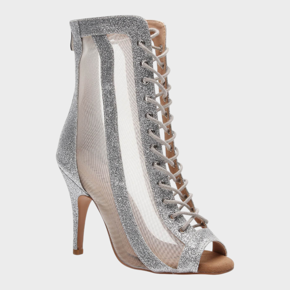 Agnes | Offene Schuhe mit Schnürsenkeln und Mesh