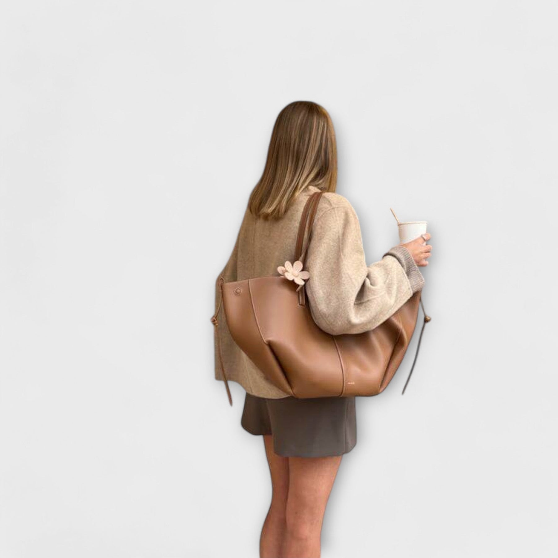 Xoni – Vintage-Lederschultertasche für Damen – Ansicht 6