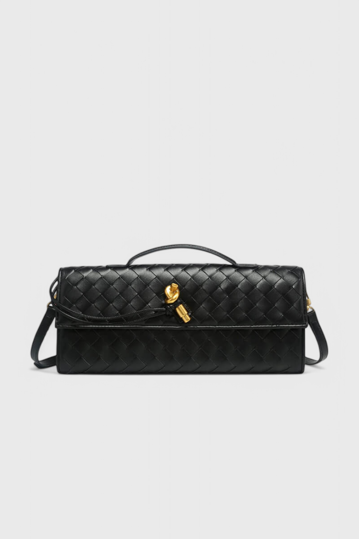 Melanie – Clutch-Tasche mit goldenem Knotendetail – Ansicht 5