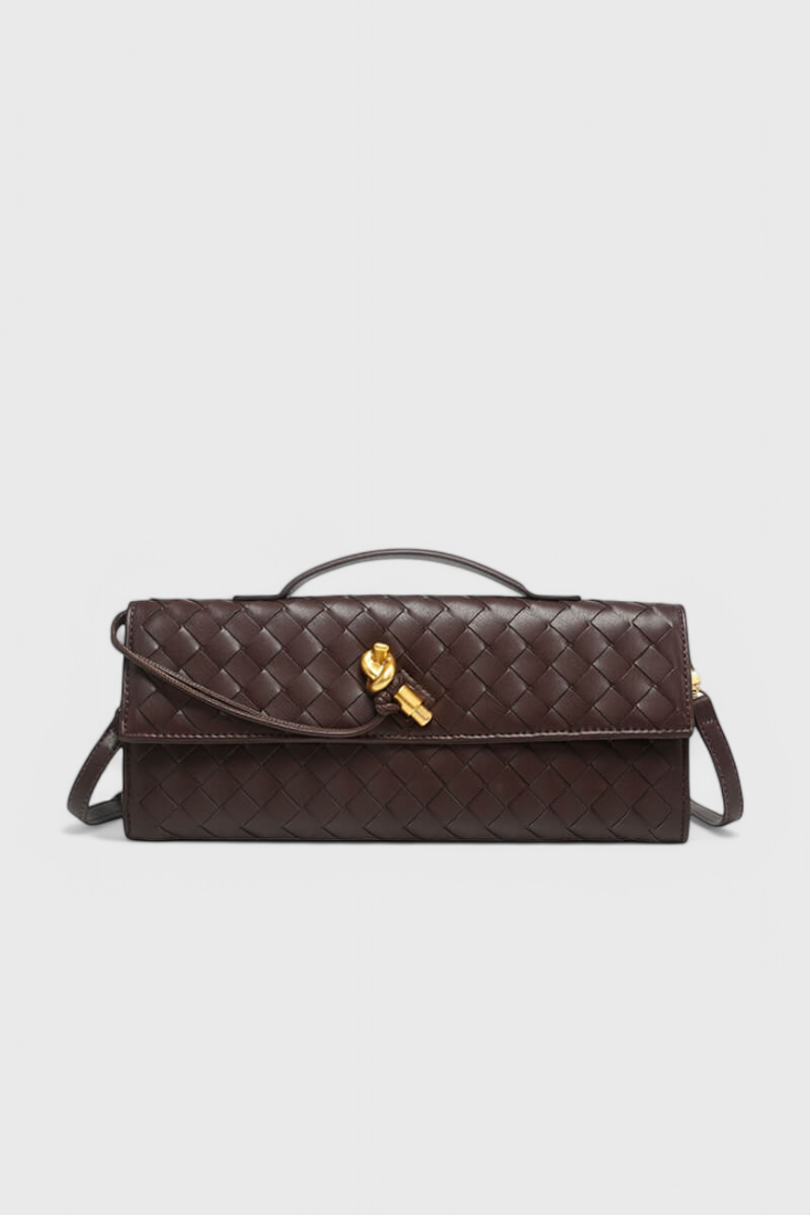 Melanie – Clutch-Tasche mit goldenem Knotendetail – Ansicht 9