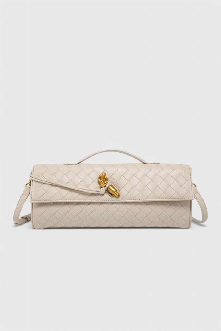 Melanie – Clutch-Tasche mit goldenem Knotendetail – Ansicht 7