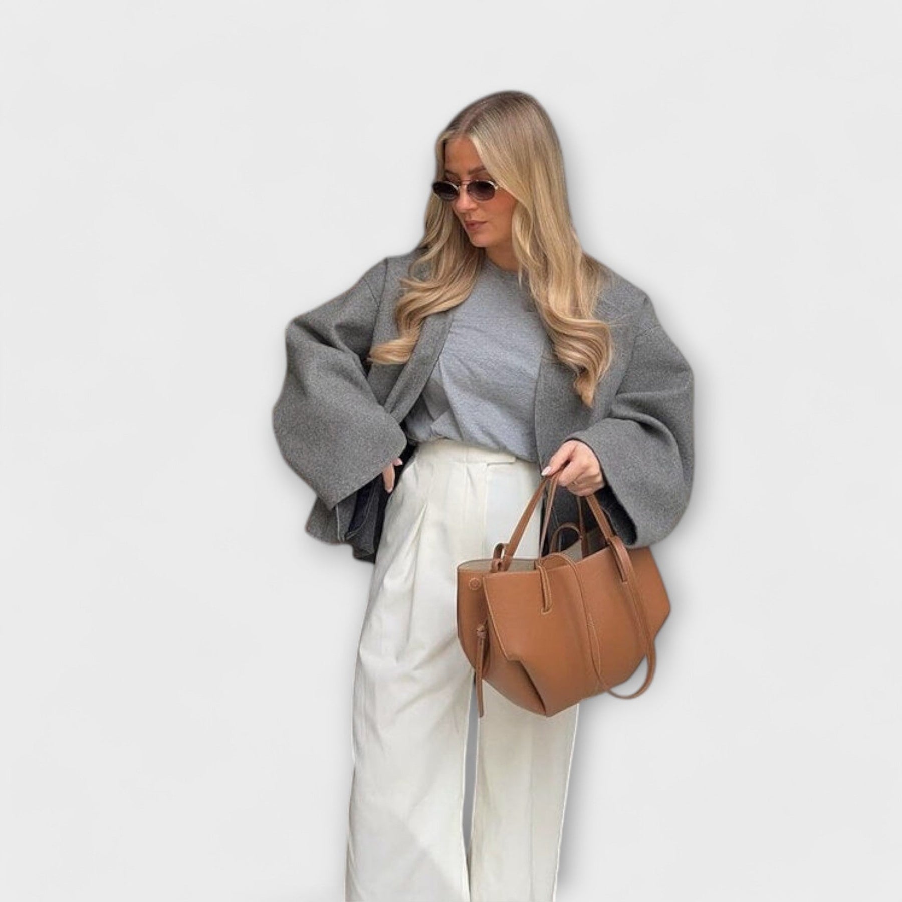 Xoni – Vintage-Lederschultertasche für Damen – Ansicht 10