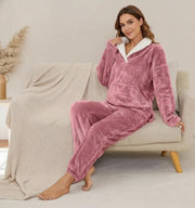 Venedig – Zweiteiliges Fleece-Winterpyjama-Set für Damen – Ansicht 4