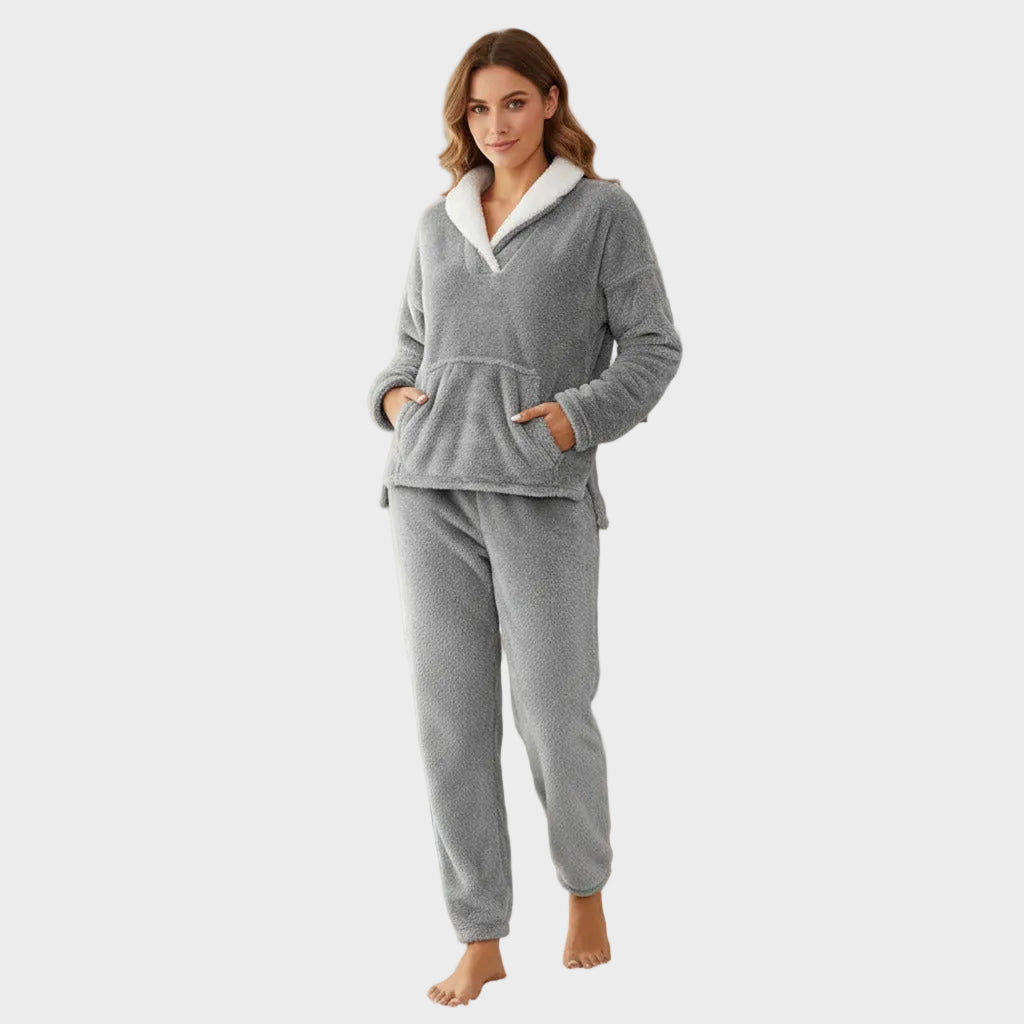 Venedig – Zweiteiliges Fleece-Winterpyjama-Set für Damen