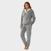 Venedig – Zweiteiliges Fleece-Winterpyjama-Set für Damen – Ansicht 3