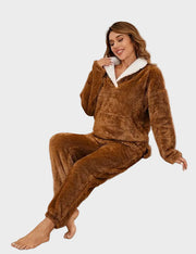 Venedig – Zweiteiliges Fleece-Winterpyjama-Set für Damen – Ansicht 7