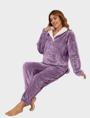 Venedig – Zweiteiliges Fleece-Winterpyjama-Set für Damen – Ansicht 8