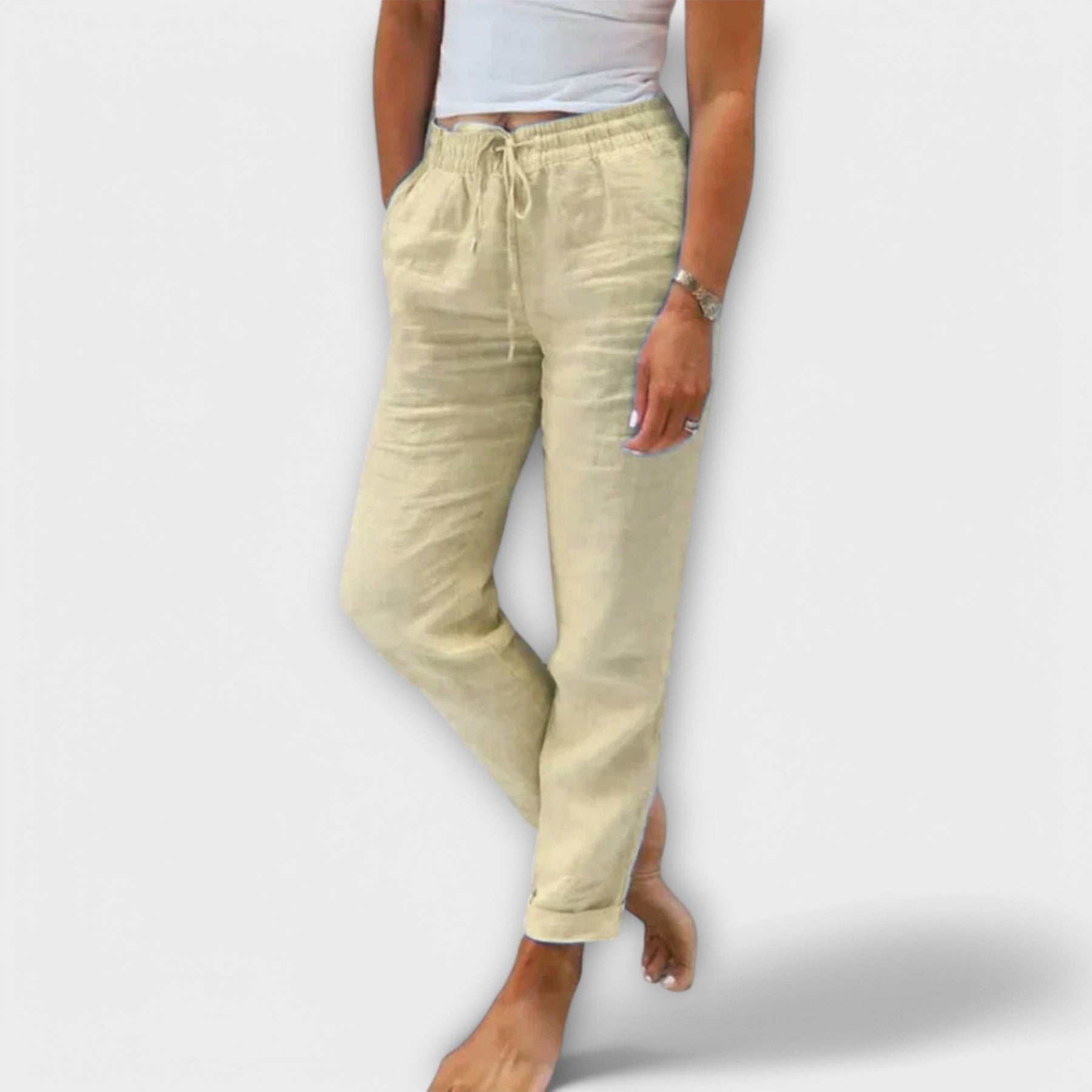 Leichte Leinenhose Stacey für Damen – Ansicht 2