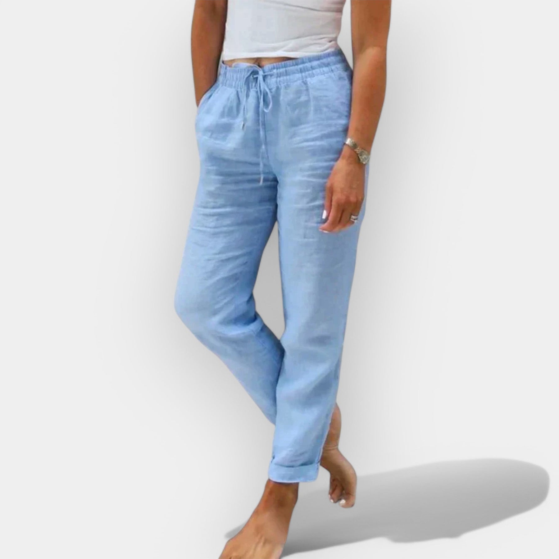 Sommerliche Leinenhose für Damen – Ansicht 2