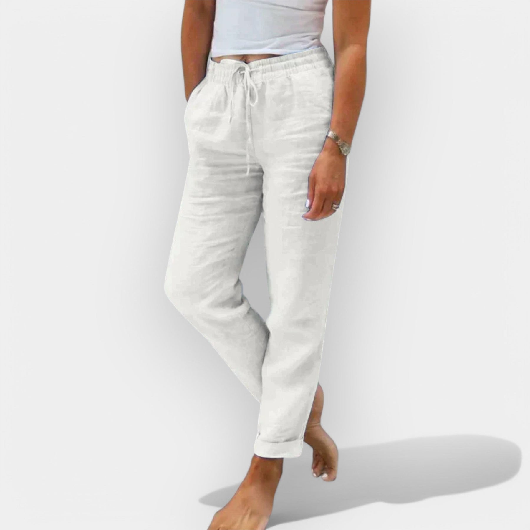 Sommerliche Leinenhose für Damen – Ansicht 5