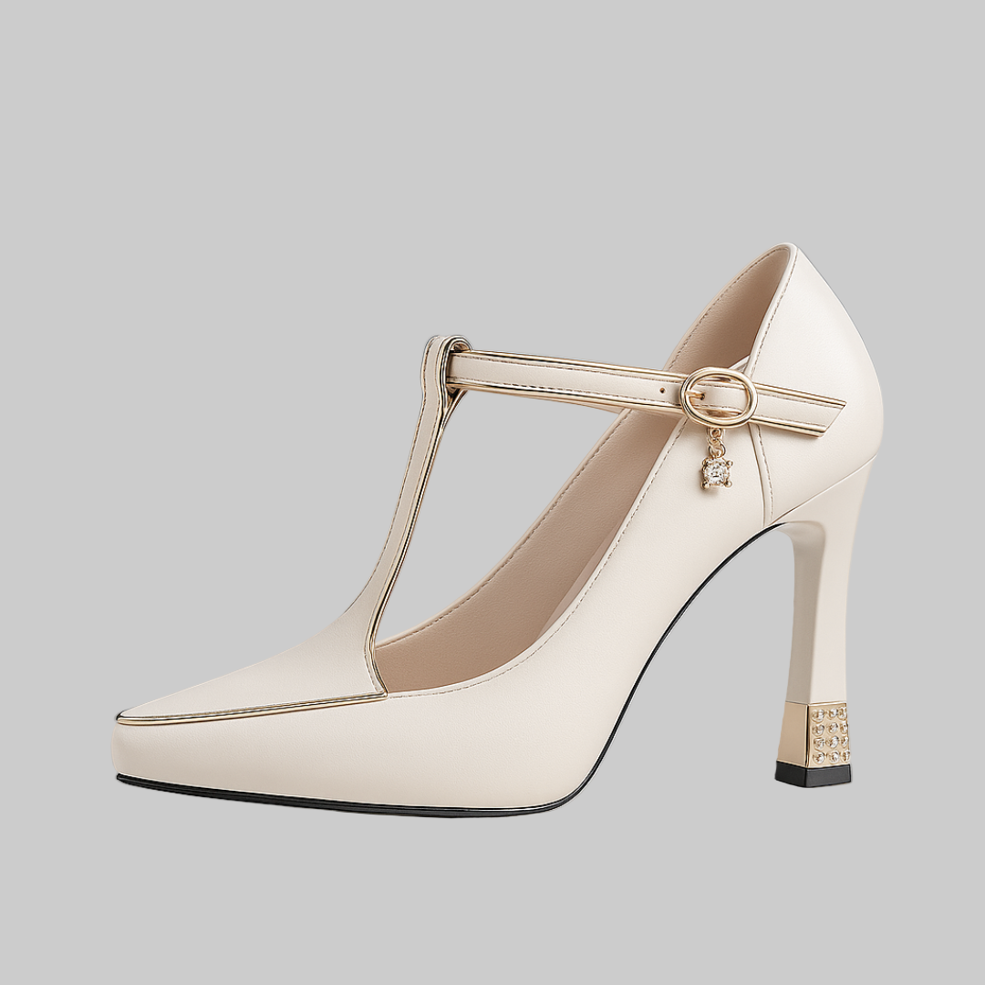 Zoey – Orthopädische Absätze für Damen mit T-Strap – Ansicht 2