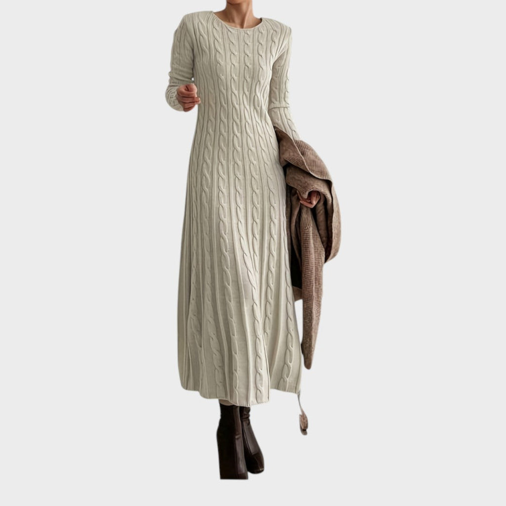Evelyn | Bequemer Maxi-Jumpsuit aus Zopfstrick