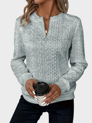 Amalie – Zopfstrick-Strickjacke für Damen mit Reißverschluss – Ansicht 9