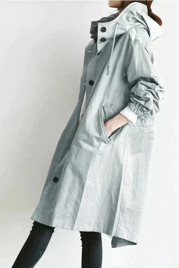 Isabelle – Wasserdichter Oversize-Trenchcoat für Damen – Ansicht 9
