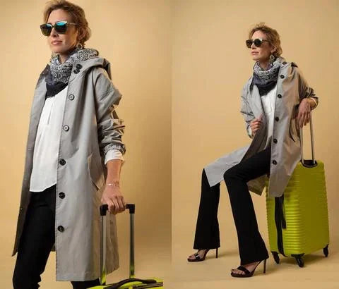 Isabelle – Wasserdichter Oversize-Trenchcoat für Damen – Ansicht 13
