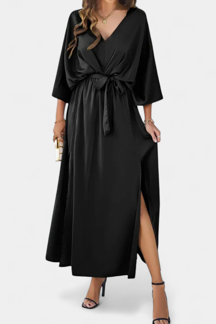 Elegantes Kleid von Milly mit Schleife und Öffnung