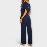 Eleganter Damen-Jumpsuit in tiefem Blau – Ansicht 2