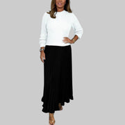 Claudia – Damen-Maxikleid mit Pullover und Plisseerock – Ansicht 8