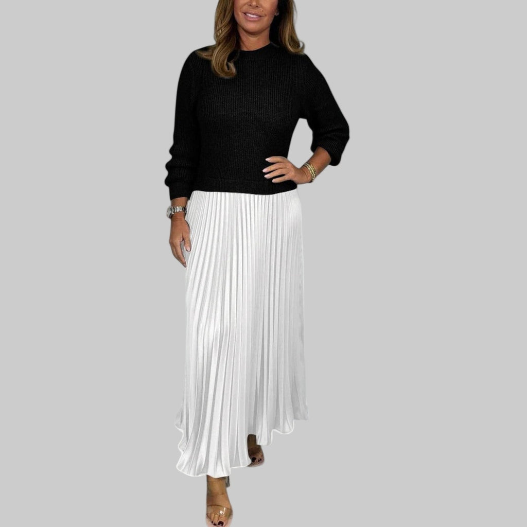Claudia - Maxikleid mit Pullover und Faltenrock