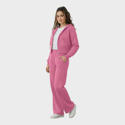 Corinna – Damen-Lounge-Set mit Reißverschluss-Hoodie und Schlaghose – Ansicht 2