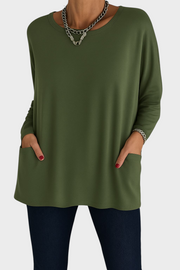 Clohe – Lange Oversize-Bluse für Damen mit Taschen – Ansicht 5