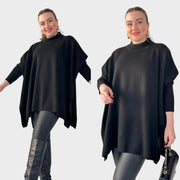 Sadie – Eleganter Damen-Poncho mit Fledermausärmeln – Ansicht 6