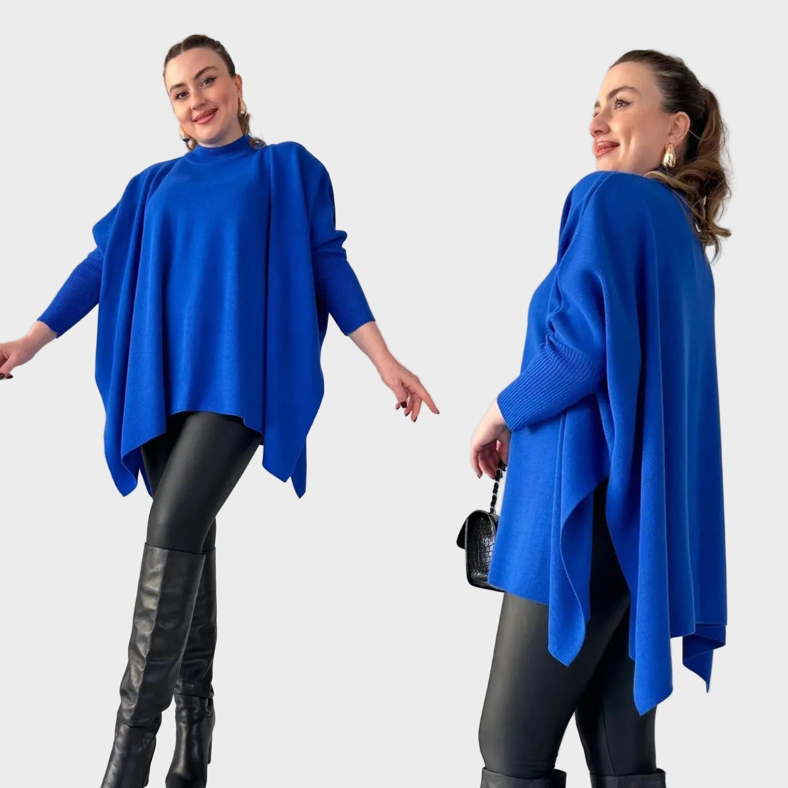 Sadie – Eleganter Damen-Poncho mit Fledermausärmeln