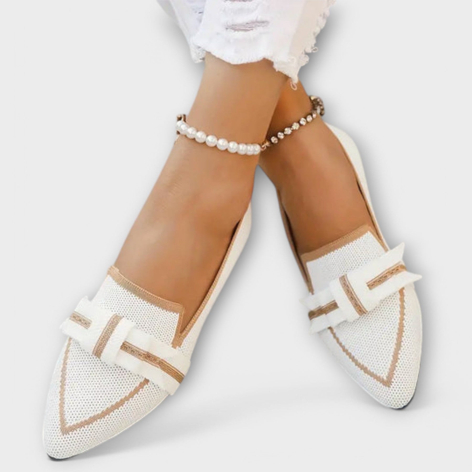 Flache Damenschuhe mit Knotendesign – Ansicht 3