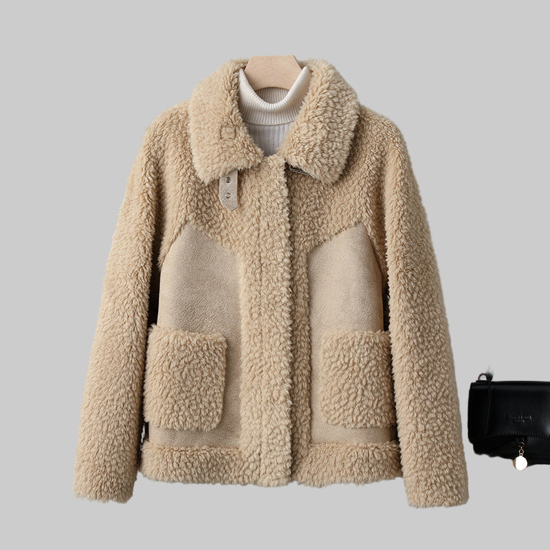 Willow – Sherpa-Wolljacke für Damen mit Taschen