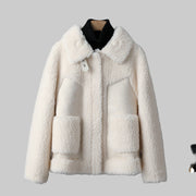 Willow – Sherpa-Wolljacke für Damen mit Taschen – Ansicht 2