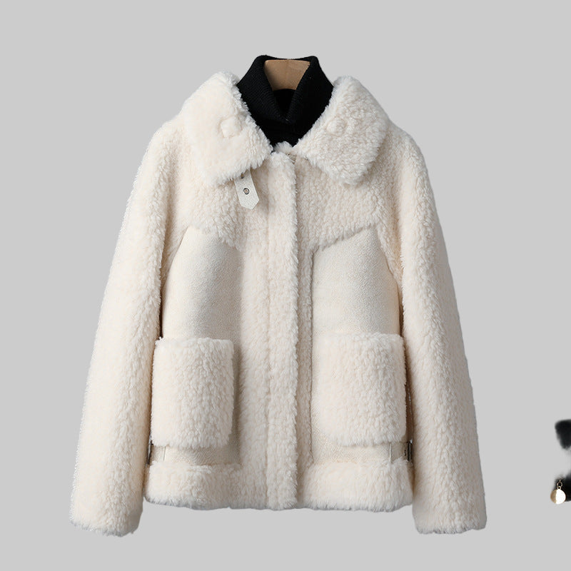 Willow – Sherpa-Wolljacke für Damen mit Taschen – Ansicht 2