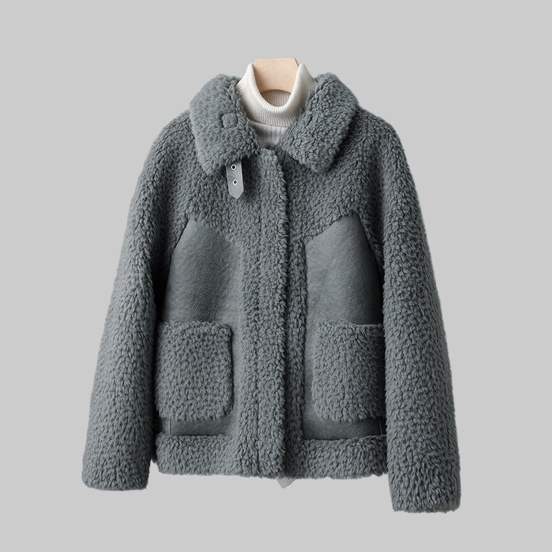 Willow – Sherpa-Wolljacke für Damen mit Taschen – Ansicht 3