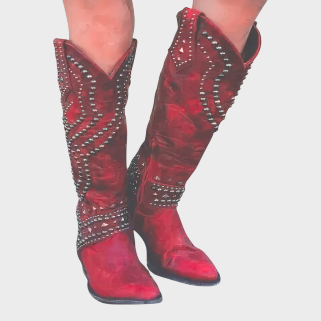 Orthopädische Damen-Kniestiefel Orena mit spitzer Zehenpartie – Ansicht 4