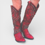 Monroe – Kniehohe Westernstiefel für Damen mit Nieten – Ansicht 4
