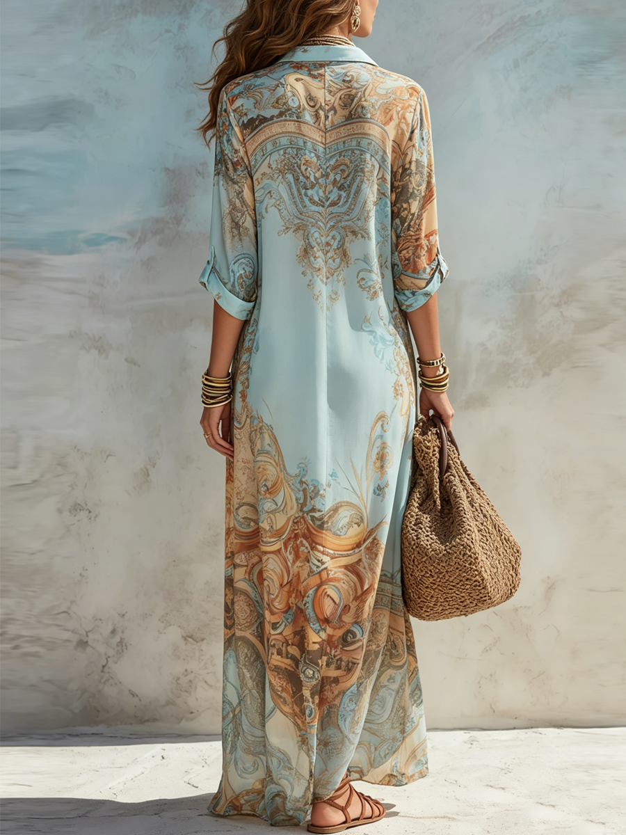 Lorna | Mediterranes Hemdblusenkleid