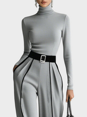 Karyssa – Damen-Set mit Rundhalspullover und weiter Hose – Ansicht 7