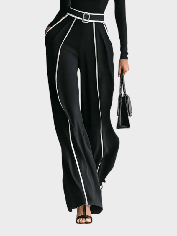 Karyssa – Damen-Set mit Rundhalspullover und weiter Hose – Ansicht 3