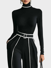 Karyssa – Damen-Set mit Rundhalspullover und weiter Hose – Ansicht 4